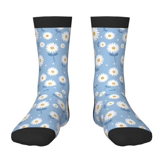 Honeii Daisies Flowers Print Children's Colorful Socks,Unisex Kids and Toddlers' Cushioned Sock,Kids Athletic Crew Socks,for Everyday Wear and Sports