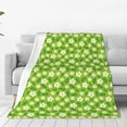 thumbnail image 1 of Honeii Daisies Flowers Print Fleece Blanket - Throw Blanket for Bed, Sofa, Couch, Camping, and Travel , Microplush Ultra Soft Warm Blanket-40"x30", 1 of 7