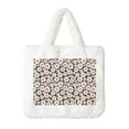 thumbnail image 1 of Honeii Daisies Flowers Print Fluffy Shoulder Bag Plush Bags Women Ladies Tote Bag Fluffy Furry Purse Handbag for Autumn and Winter, 1 of 7