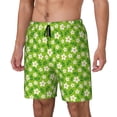 thumbnail image 1 of Honeii Daisies Flowers Print Men's Swim Shorts,Mens Swim Trunks,Breathable Mesh Beach Shorts for Swimming,Surfing, and Beach Activities-3X-Large, 1 of 6