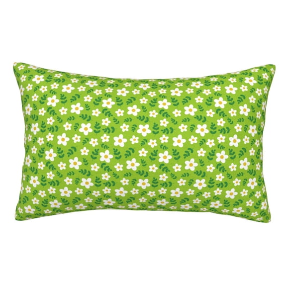 Honeii Daisies Flowers Print Pillow Cases,Plush Throw Pillow Covers,Decorative Pillowcase for Sofa, Couch, Living Room-20"x30"