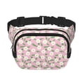 thumbnail image 1 of Honeii Daisies Flowers Print Square Double Layer Waist Bag,Waist Belt Bag Fashion Fanny Women and Men,For Travel Running Hiking Walking, 1 of 9