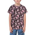 thumbnail image 1 of Honeii Daisies Flowers Print Youth Short Sleeve T-Shirt,Boys Athletic Shirt,Quick Dry Short Sleeve Performance Moisture Wicking T Shirt, 1 of 6