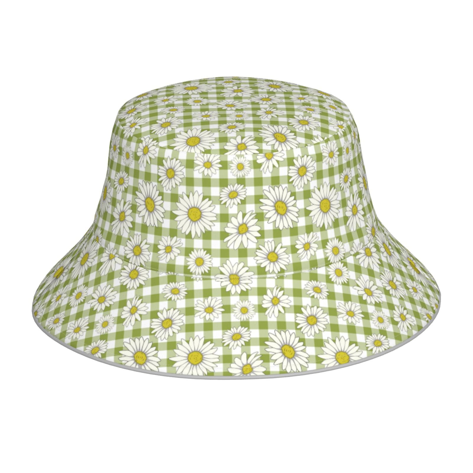 Honeii Daisies Flowers for Unisex Bucket Hat Waterproof Rain Hat ...