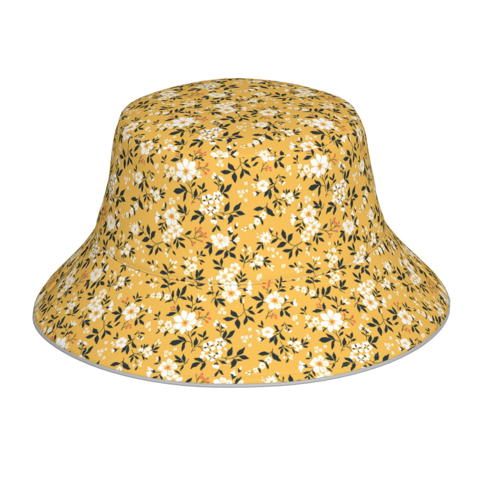 Honeii Daisies Flowers for Unisex Bucket Hat Waterproof Rain Hat ...