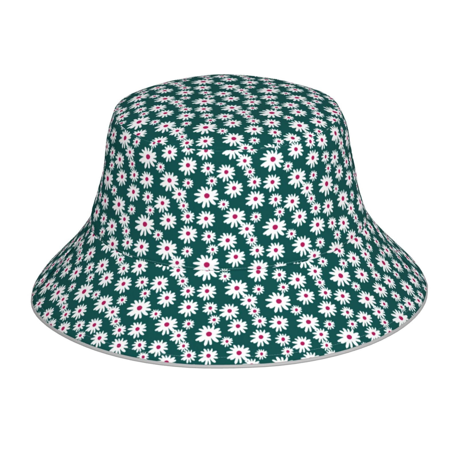 Honeii Daisies Flowers for Unisex Bucket Hat Waterproof Rain Hat ...