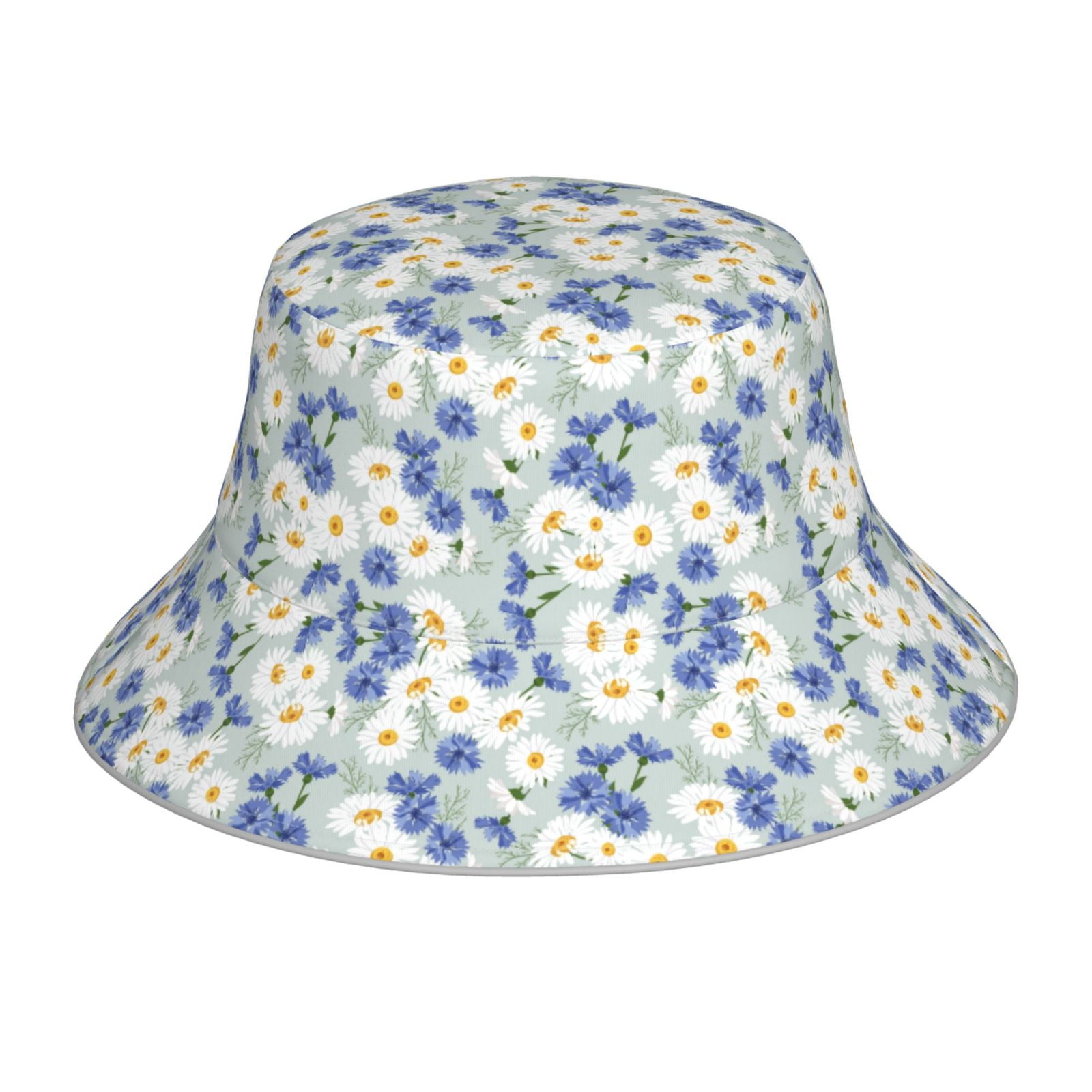 Honeii Daisies Flowers for Unisex Bucket Hat Waterproof Rain Hat ...