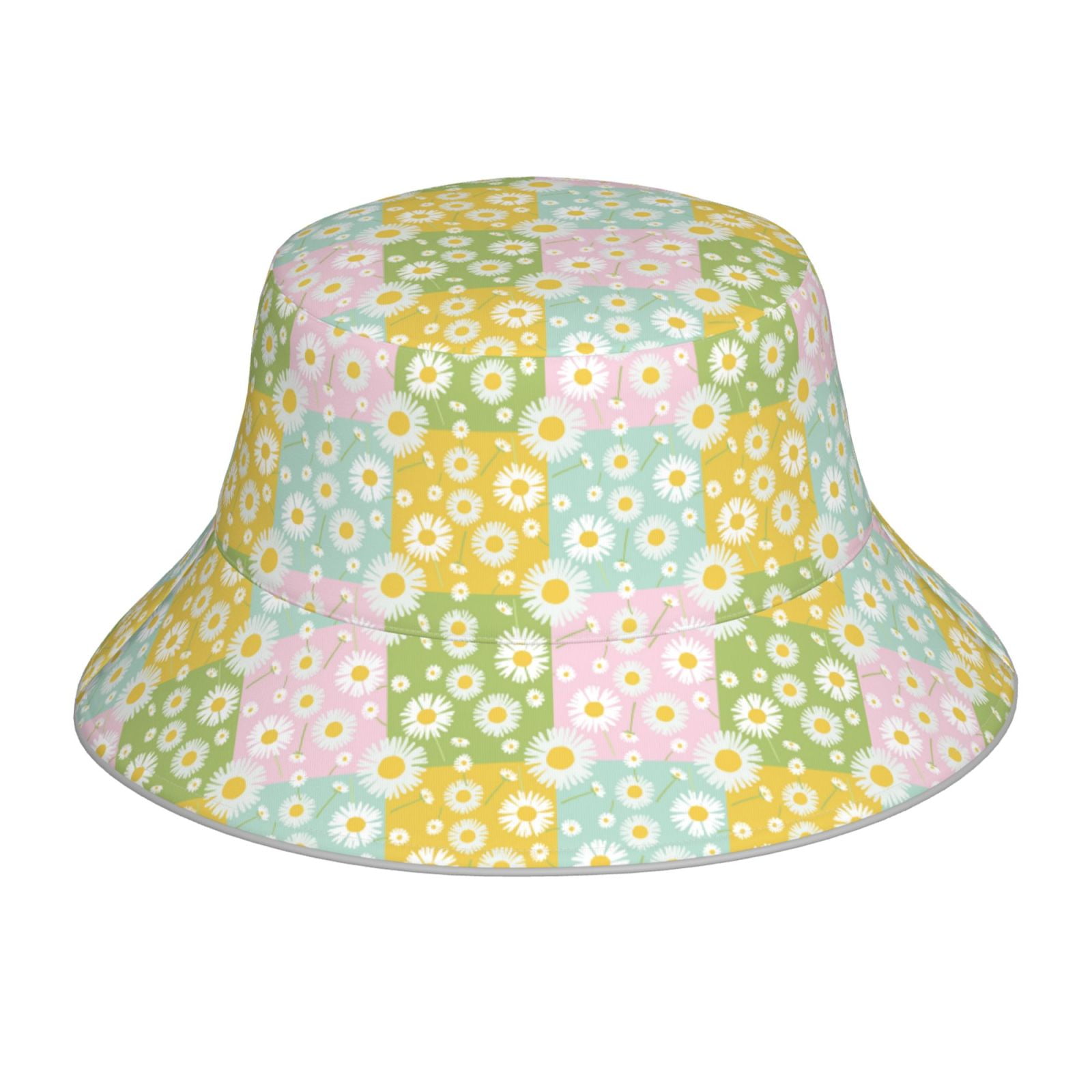 Honeii Daisies Flowers for Unisex Bucket Hat Waterproof Rain Hat ...