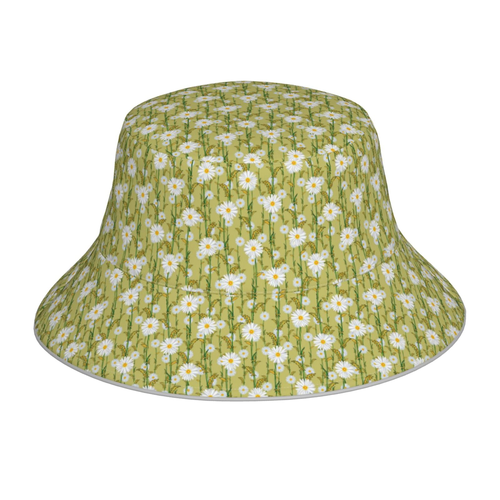 Honeii Daisies Flowers for Unisex Bucket Hat Waterproof Rain Hat ...