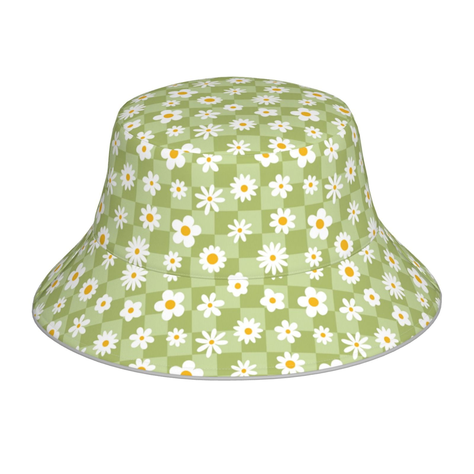 Honeii Daisies Flowers for Unisex Bucket Hat Waterproof Rain Hat ...