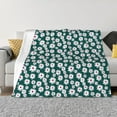 thumbnail image 1 of Honeii Daisies Flowers print throw blanket, crafted from cozy cotton flannel, offers versatile home decor as a bedding suitable for all seasons.-80"x60", 1 of 6