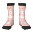 thumbnail image 1 of Honeii Daisy And Bee Print Children's Colorful Socks,Unisex Kids and Toddlers' Cushioned Sock,Kids Athletic Crew Socks,for Everyday Wear and Sports, 1 of 5