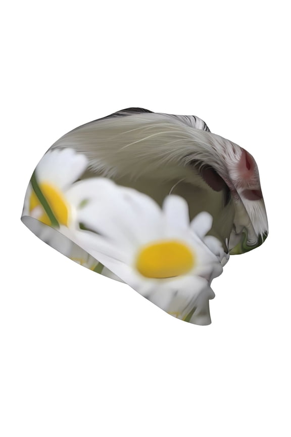 Daisy Guinea Pig Print Kids Knit Beanie Watch Hat ,Knit Cap for Boys and Girls