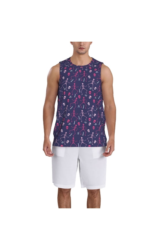 Dance Skull Star print basktball shirt for men and women, Unisex basketball jersey for Theme party-3X-Large