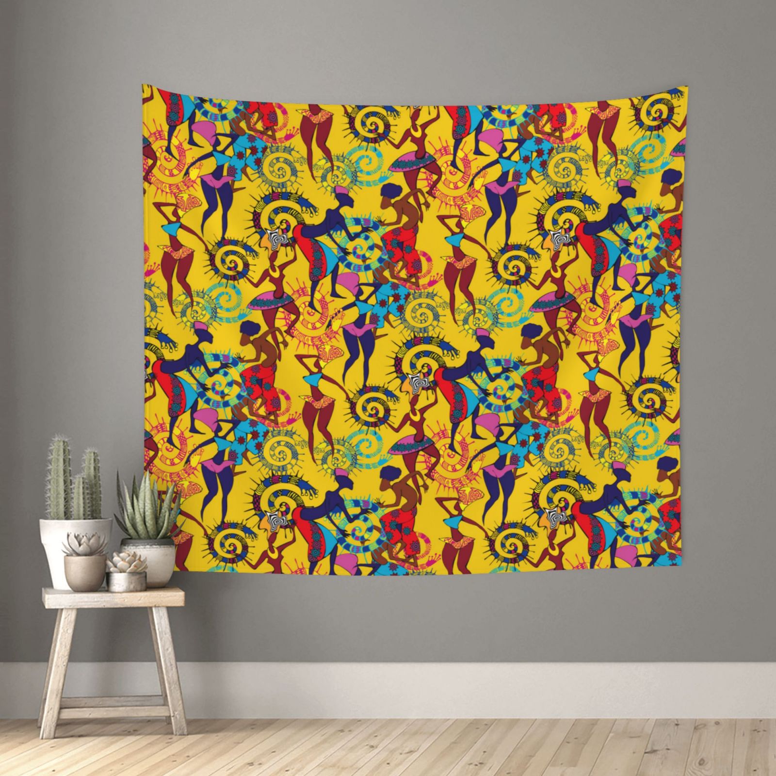 Honeii Dancing African Womens print Tapestry for Bedroom Tapestry Wall Tapestry Aesthetic Room Decor Classroom Tapestries for Living Room Dorm Room 51 X 60 Walmart