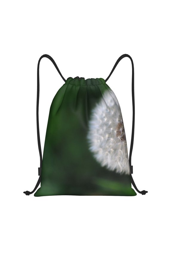 Dandelion Print Drawstring Backpack,Drawstring Bags String Backpack Gym Cinch Sack Backpack Sport Bag Draw-Medium