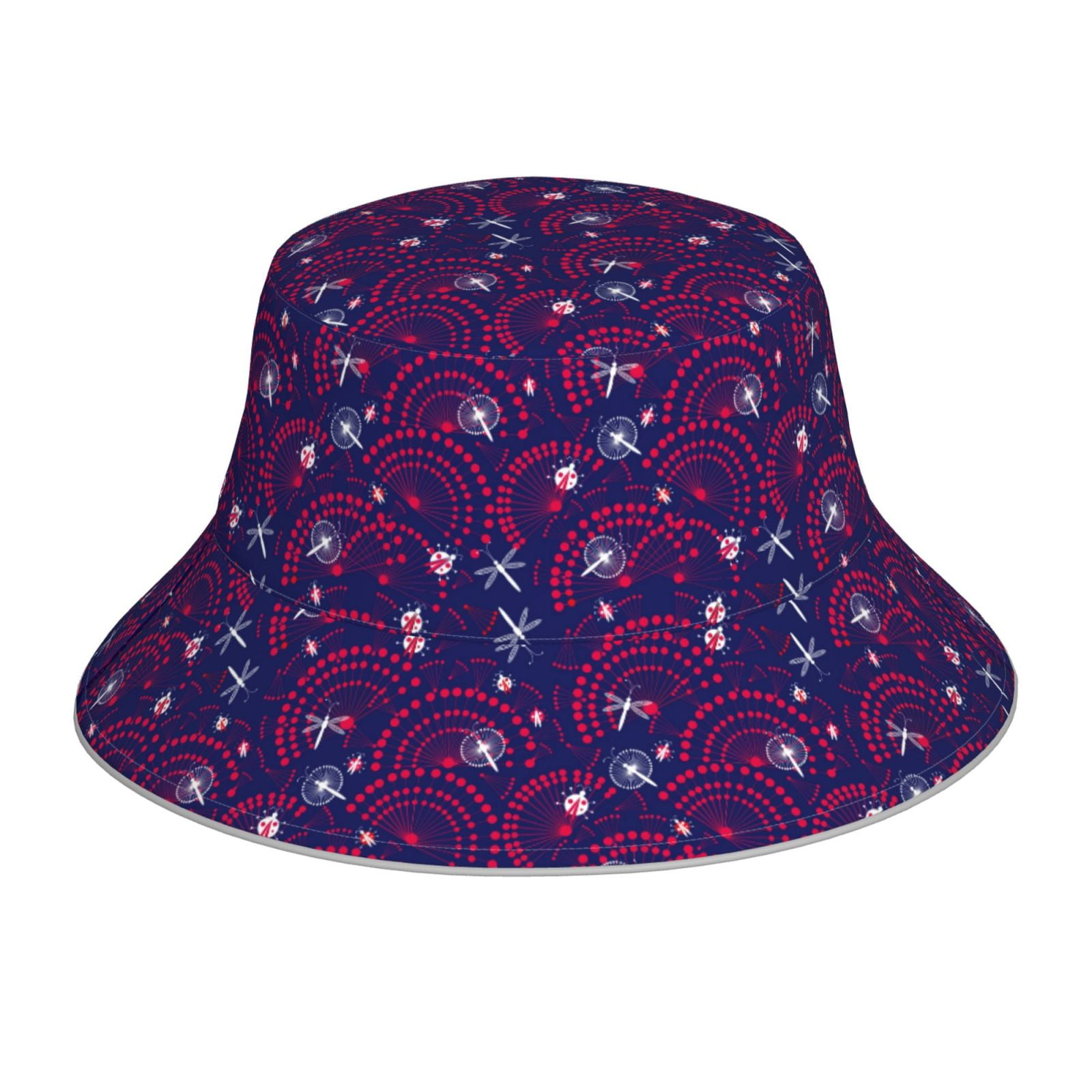 Honeii Dandelions Flowers With Dragonflies for Unisex Bucket Hat ...