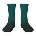 thumbnail image 1 of Honeii Dark teal green Print Children's Colorful Socks,Unisex Kids and Toddlers' Cushioned Sock,Kids Athletic Crew Socks,for Everyday Wear and Sports, 1 of 5