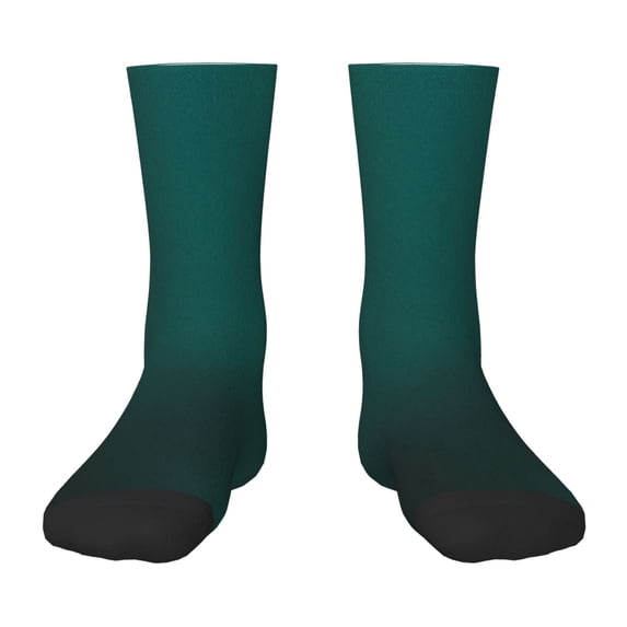 Honeii Dark teal green Print Children's Colorful Socks,Unisex Kids and Toddlers' Cushioned Sock,Kids Athletic Crew Socks,for Everyday Wear and Sports