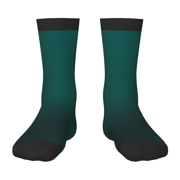 Honeii Dark teal green Print Children's Colorful Socks,Unisex Kids and Toddlers' Cushioned Sock,Kids Athletic Crew Socks,for Everyday Wear and Sports