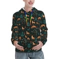 thumbnail image 1 of Honeii Deers In The Forest Pattern Womens Oversized Hoodies Long Sleeve Sweatshirts Pullover Fall Outfits with Pocket-Medium, 1 of 7