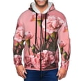 thumbnail image 1 of Honeii Delicate Pink Carnations A Print Hoodies for Men, Pullover & Full Zip, Breathable Zip up Hoodie, Sweatshirt-3X-Large, 1 of 5