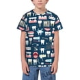 thumbnail image 1 of Honeii Dental Print Youth Short Sleeve T-Shirt,Boys Athletic Shirt,Quick Dry Short Sleeve Performance Moisture Wicking T Shirt, 1 of 6