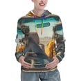 thumbnail image 1 of Honeii Desert Monkeys Drive Pattern Womens Oversized Hoodies Long Sleeve Sweatshirts Pullover Fall Outfits with Pocket-, 1 of 5