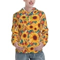 thumbnail image 1 of Honeii Diamond Bohemian Sunflower Pattern Womens Oversized Hoodies Long Sleeve Sweatshirts Pullover Fall Outfits with Pocket-XX-Large, 1 of 7