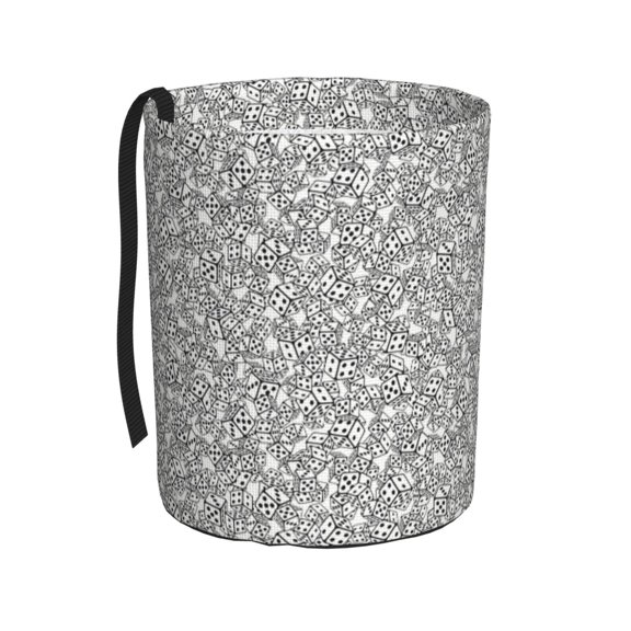 Honeii Dice Cubes Print Waterproof Car Trash Can,Waterproof Portable Collapsible Trash Can,Garbage Container fits Most Cars,SUVs,and Trucks