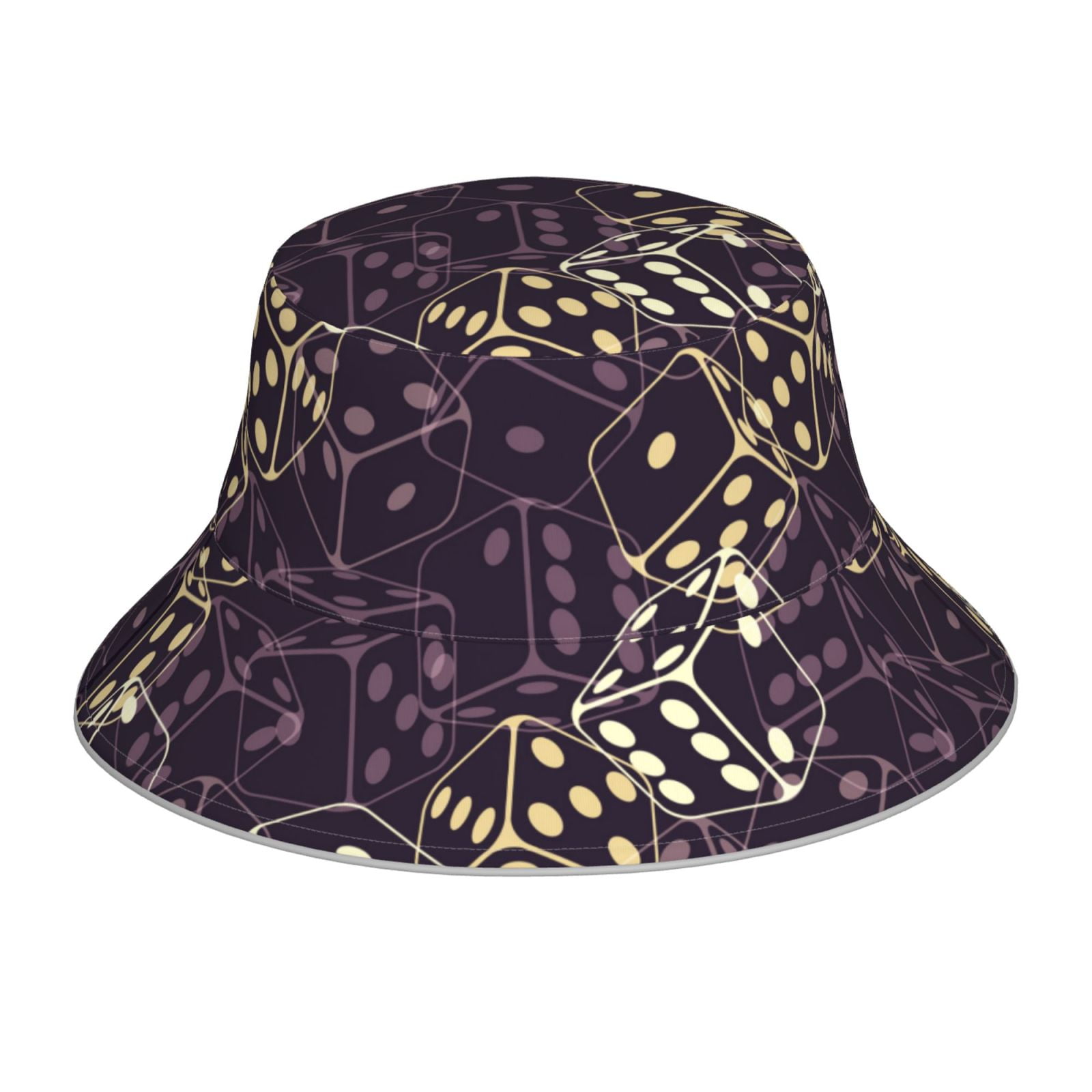 Honeii Dice for Unisex Bucket Hat Waterproof Rain Hat Reversible Shiny ...