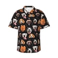 thumbnail image 1 of Honeii Different Breeds Of Dogs Print Men’s Hawaiian Shirt,Classic Button-Down Short Sleeve Shirt, for Beach, Vacation, and Outdoor Activities,Small, 1 of 7