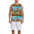thumbnail image 1 of Honeii Different Construction Site Vehicles print basktball shirt for men and women, Unisex basketball jersey for Theme party-XX-Large, 1 of 6