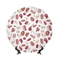 thumbnail image 1 of Honeii Different Meat Print Elegant Bone China Decorative Plate, Porcelain Plate,Art Crafts,Ceramic Ornaments for Home Office Wall Decor-8in, 1 of 6