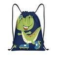 thumbnail image 1 of Honeii Dino Playing Roller Skate Print Drawstring Backpack,Drawstring Bags String Backpack Gym Cinch Sack Backpack Sport Bag Draw-Medium, 1 of 6