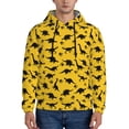 thumbnail image 1 of Honeii Dinosaur Pattern Mens Hoodies Men's Loose Sleeve Sweatshirt,Pullover Hooded Sweatshirt for Men,Essentials Hoodie-Large, 1 of 7