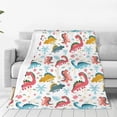 thumbnail image 1 of Honeii Dinosaur Print Fleece Blanket - Throw Blanket for Bed, Sofa, Couch, Camping, and Travel , Microplush Ultra Soft Warm Blanket-60"x50", 1 of 7