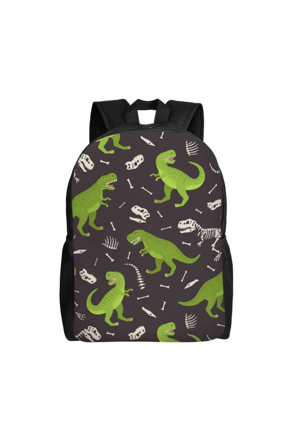 Dinosaur Skeleton Print Laptop Backpack for Work, College, Travel, Daily Backpacks for Men Women, Sport Rucksack,Computer Bag