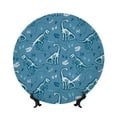 thumbnail image 1 of Honeii Dinosaur Skull Print Elegant Bone China Decorative Plate, Porcelain Plate,Art Crafts,Ceramic Ornaments for Home Office Wall Decor-7in, 1 of 6