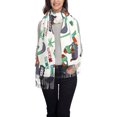 thumbnail image 1 of Honeii Dinosaur on Excavator2 Print Scarf Oversized Scarf Tassel Fall Winter Thick Scarf Warm Shawl Women,Women's Scarves & Wraps, 1 of 8