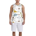 thumbnail image 1 of Honeii Dinosaur print basktball shirt for men and women, Unisex basketball jersey for Theme party-Large, 1 of 6