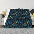 thumbnail image 1 of Honeii Dinosaur print throw blanket, crafted from cozy cotton flannel, offers versatile home decor as a bedding suitable for all seasons.-50"x40", 1 of 6