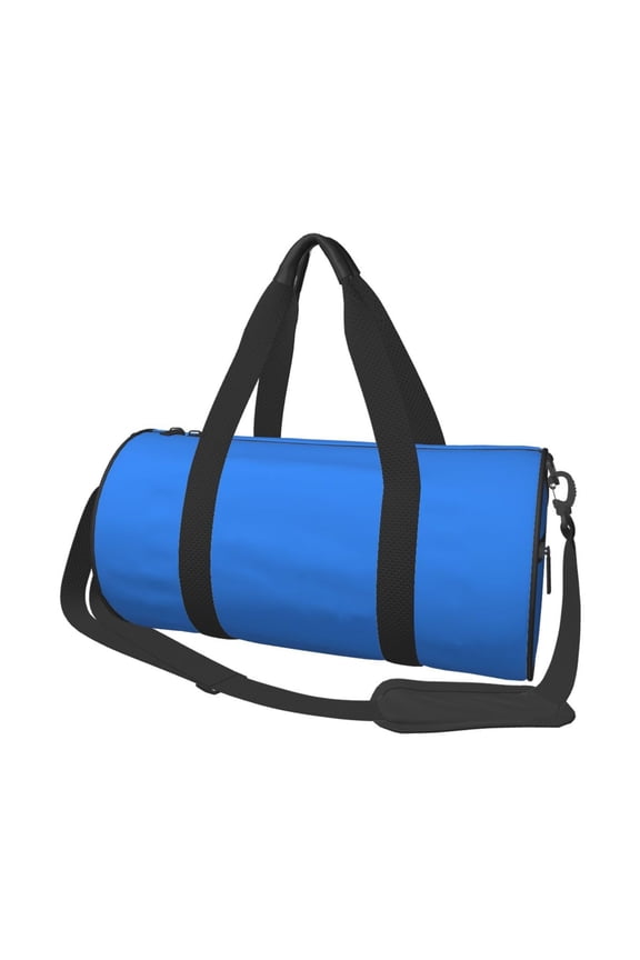 Dodgerblue Print Duffle Bag and Adjustable Strap,Foldable Travel Duffel Bags for Men Women,Waterproof Duffel Bags