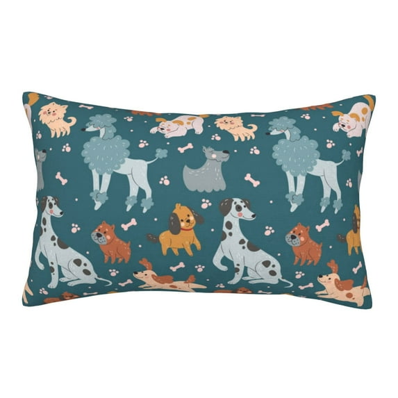Honeii Dogs Pattern Decorative Throw Pillow Case - Elevate Your Couch, Sofa, or Bed with Stylish Home Decor-16"x24"