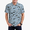 thumbnail image 1 of Honeii Dolphins Print Polo Shirt, A Classic Short-Sleeved, Button-Down Golf Shirt for Men,Mens Polo Shirts Short Sleeve-Large, 1 of 6