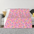 thumbnail image 1 of Honeii Donut print throw blanket, crafted from cozy cotton flannel, offers versatile home decor as a bedding suitable for all seasons.-50"x40", 1 of 6