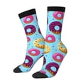 thumbnail image 1 of Honeii Donuts Print Adult Socks,Crew Socks,Casual Calf Socks,Daily Wear Socks for Men & Women, Perfect for Sports, Casual and Everyday Use, 1 of 6