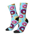 thumbnail image 1 of Honeii Donuts Print Adult Socks,Crew Socks,Casual Calf Socks,Daily Wear Socks for Men & Women, Perfect for Sports, Casual and Everyday Use, 1 of 6