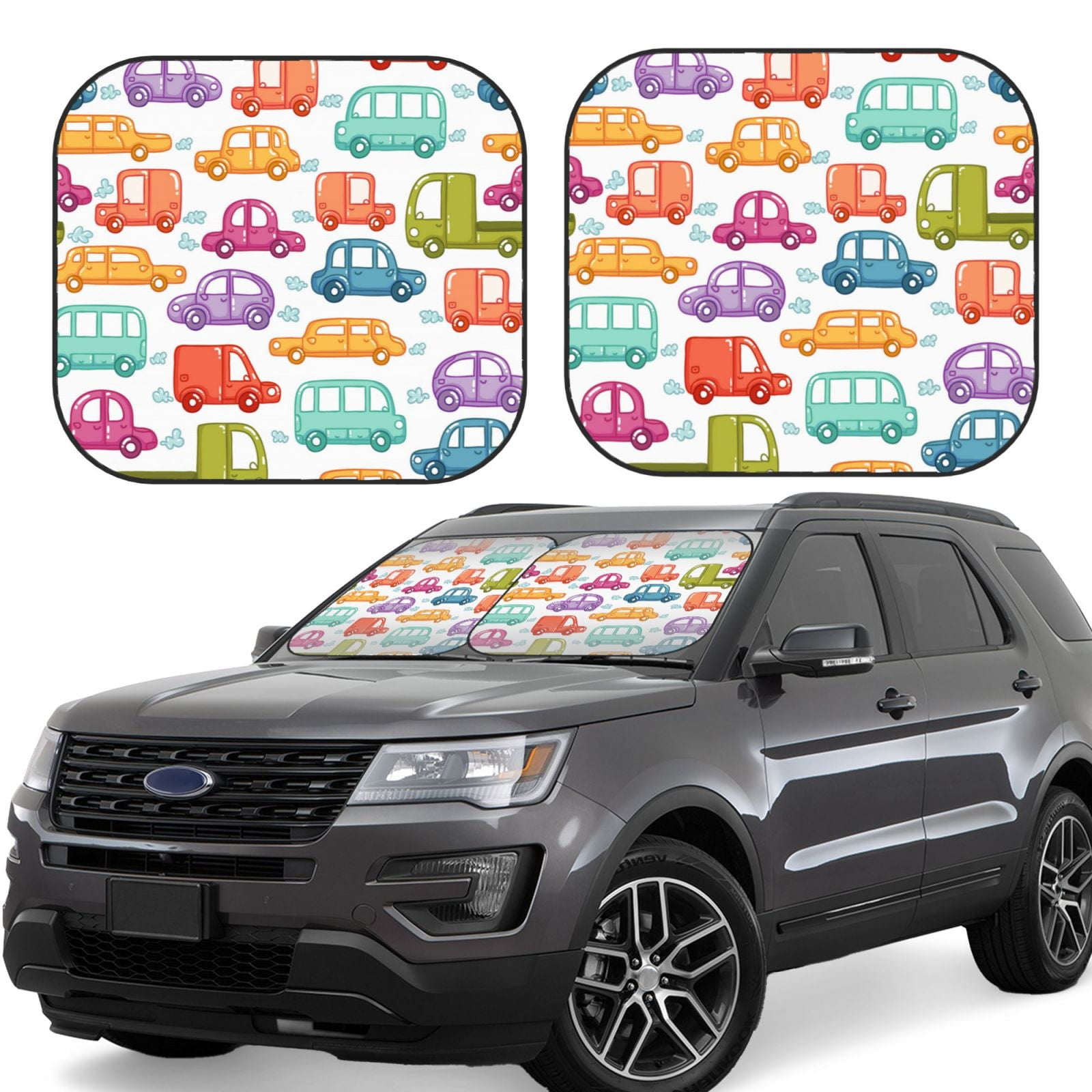 Candy Print Pattern Car Sun Shade