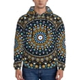 thumbnail image 1 of Honeii Dot Mandala Pattern Mens Hoodies Men's Loose Sleeve Sweatshirt,Pullover Hooded Sweatshirt for Men,Essentials Hoodie-3X-Large, 1 of 7